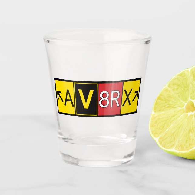 Aviatrix - AV8RX - Shot Glass (Front)