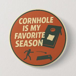 Avid Cornhole Player Humour 3 Inch Round Button