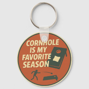 Avid Cornhole Player Humour Keychain