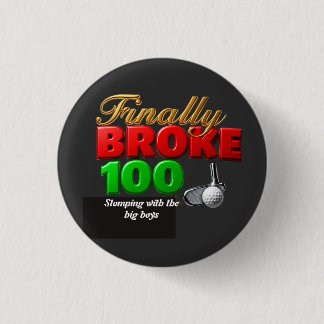 Avid golfer hits sports milestone 1 inch round button