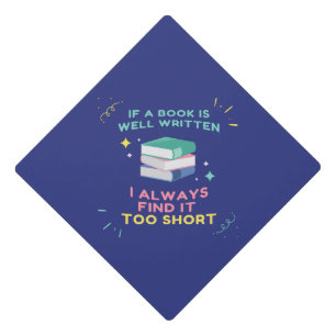 Avid Reader I - Jane Austen Quote Graduation Cap Topper