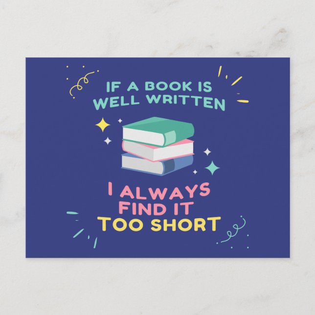 Avid Reader I - Jane Austen Quote Postcard (Front)