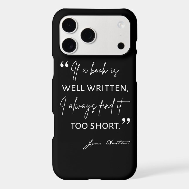 Avid Reader II - Jane Austen Quote (Back)
