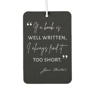 Avid Reader II - Jane Austen Quote Air Freshener