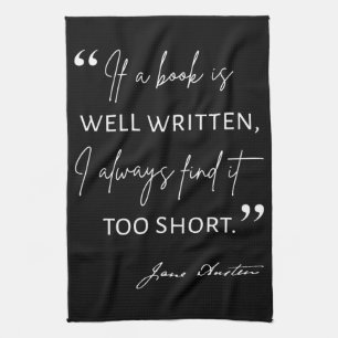 Avid Reader II - Jane Austen Quote Kitchen Towel