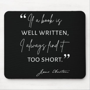 Avid Reader II - Jane Austen Quote Mouse Pad