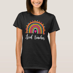AVID Teacher Boho Rainbow Back To School Apprecia T-Shirt
