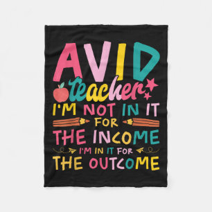Avid Teacher Supplies Funny Back To School For Men Fleece Blanket