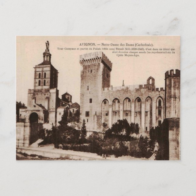 Avignon Cathedral Notre Dame des Doms 1920 Replica Postcard (Front)