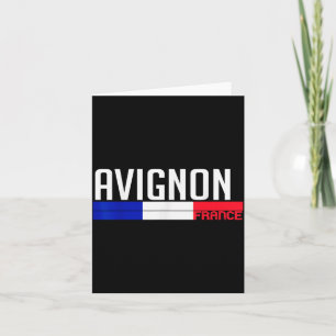 Avignon France Flag Travel Souvenir For Locals And Card