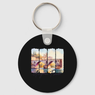 Avignon France State Traveling Brushstroke Trip Av Keychain