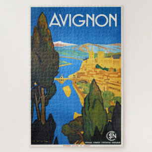 Avignon, France, Vintage Travel Poster Jigsaw Puzzle