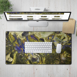 Avignon Olive Green Abstract Desk Mat