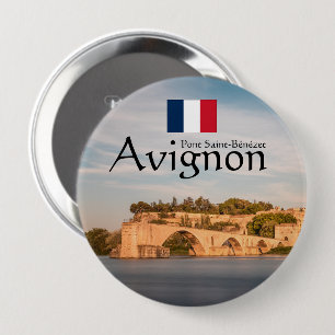 Avignon Souvenir 4 Inch Round Button