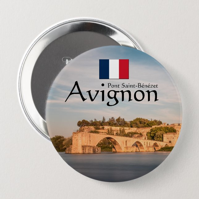 Avignon Souvenir 4 Inch Round Button (Front & Back)