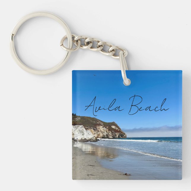 Avila Beach California Ocean Photography Souvenir Keychain (Front)
