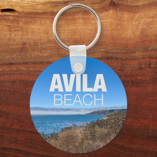 Avila Beach California Overlook Photography Keychain (Front)