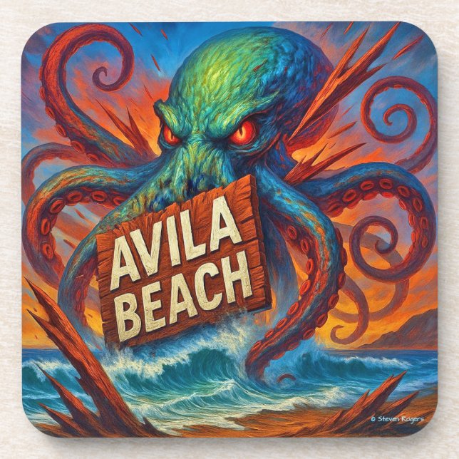 Avila Beach Coasters.  6/pack. Coaster (Front)