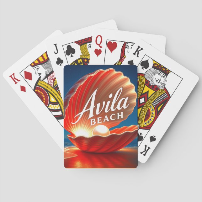 AVILA BEACH PLAYING CARDS. POKER CARDS (Back)