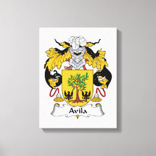 Avila Family Crest Canvas Print