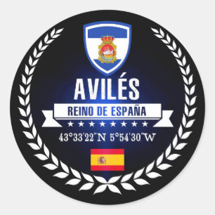 Avilés Classic Round Sticker