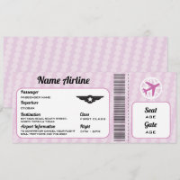 Avion Anniversaire avion Ticket Party Invitation r