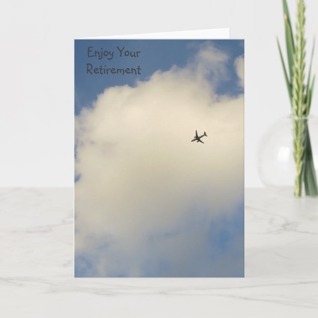 Avion dans la carte de retraite Sky (Devant)