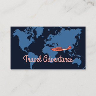 Avion mondial de cru de carte de voyage