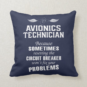 Avionics Technician Throw Pillow