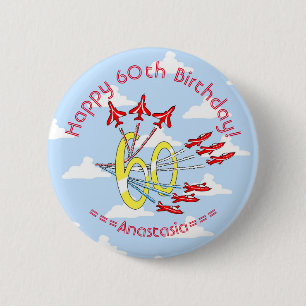 Avions à réaction rouges - Badge du 60e anniversai
