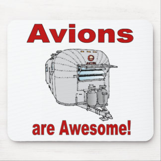 Avions are Awesome60s-RED Mouse Pad