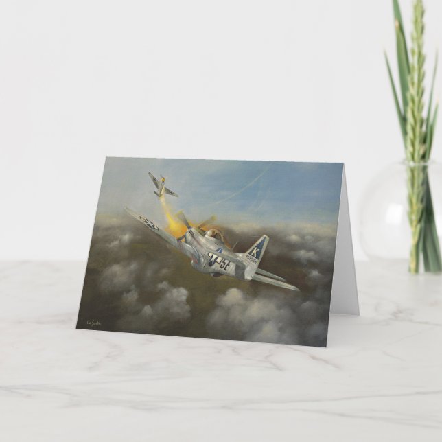 Avions - carte de voeux du mustang P51 (Devant)