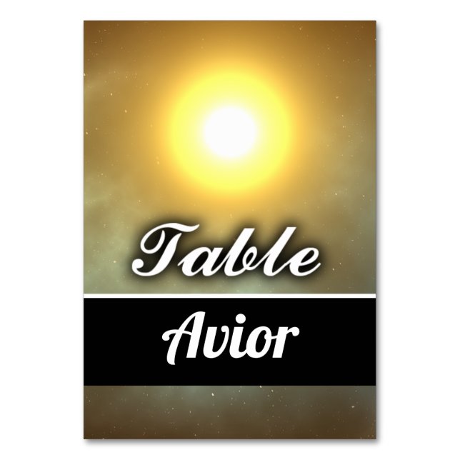 Avior Table Number (Front)