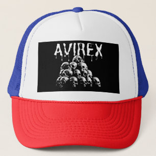 Avirex skull trucker hat