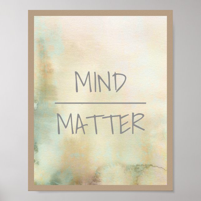 avis sur la citation de matière affiche aquarelle  (Devant)