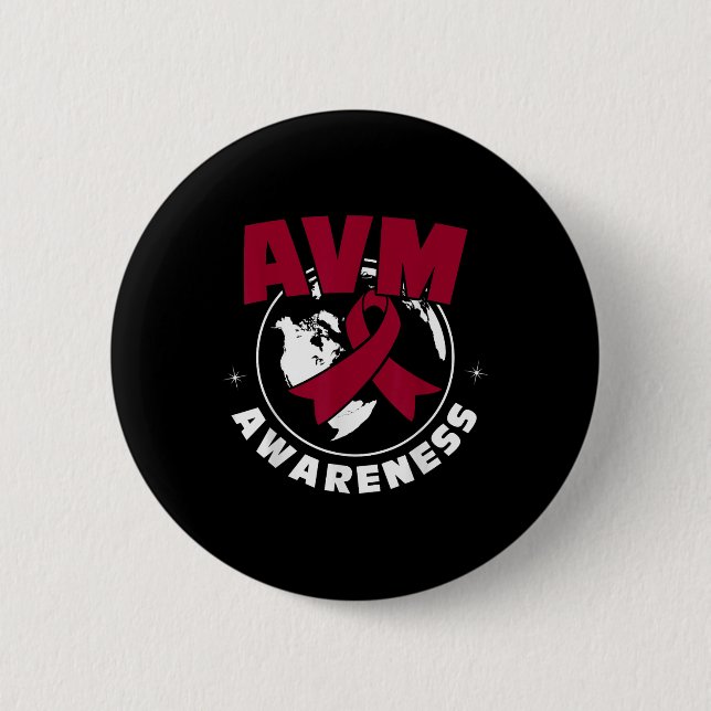 Avm Awareness Arteriovenous Malformation  2 Inch Round Button (Front)