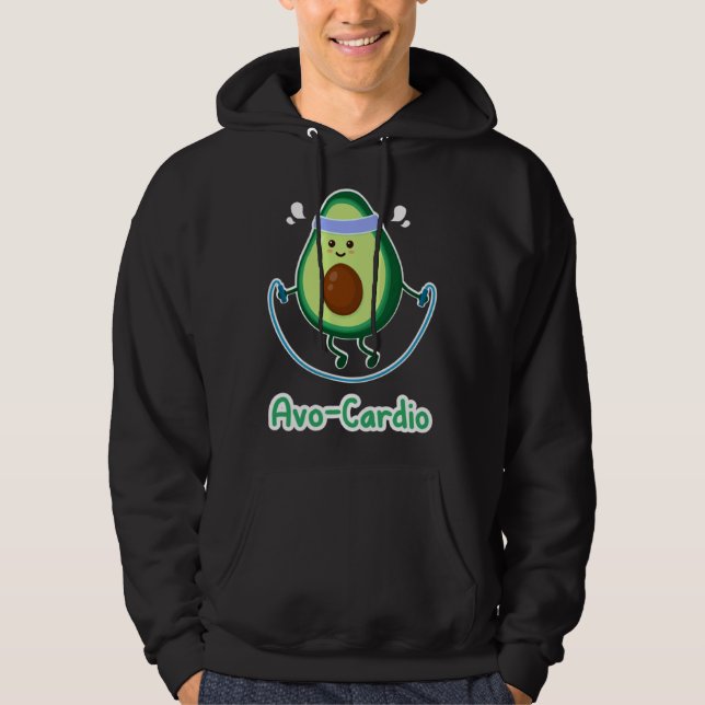 Avo Cardio  Avocado Workout Hoodie (Front)