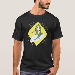 Avo Cardio heart fitness cardio sport skier vegan  T-Shirt