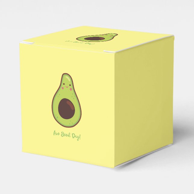 Avo Good Day Punny Avocado Party Favor Box (Front Side)