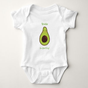 Avo Good Day Punny Avocado Personalized  Baby Bodysuit