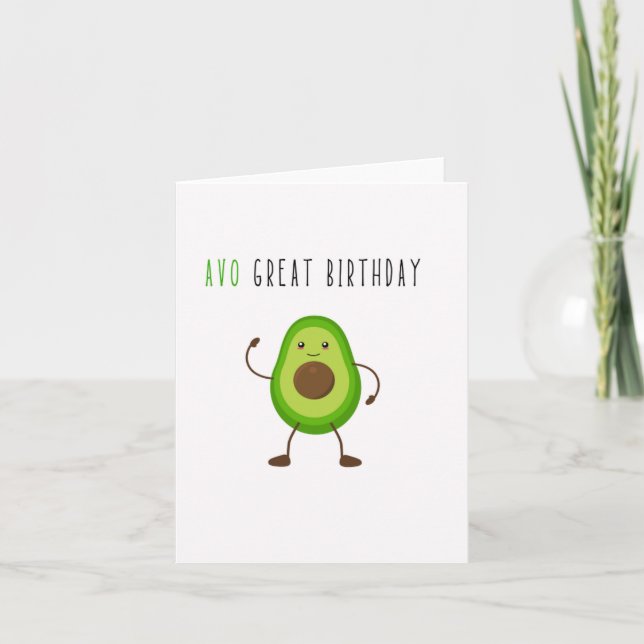 Avo Great Puns Birthday Card (Front)