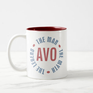 Avo Man Myth Legend Customizable Two-Tone Coffee Mug