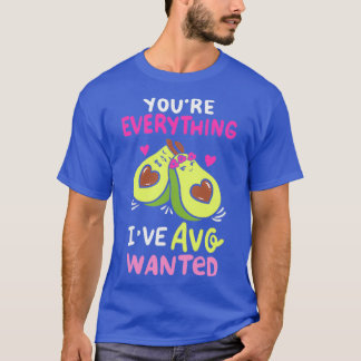 avo wanted vegan avocado valentines hearts day T-Shirt
