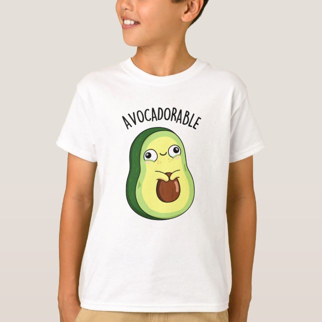 Avoc-adorable Funny Avocado Pun  T-Shirt (Front)