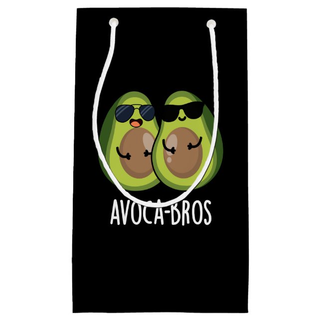 Avoca-bros Funny Avocado Pun Dark BG Small Gift Bag (Front)