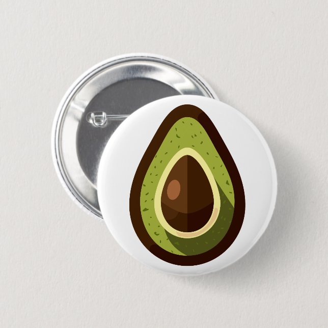avocado 2 inch round button (Front & Back)