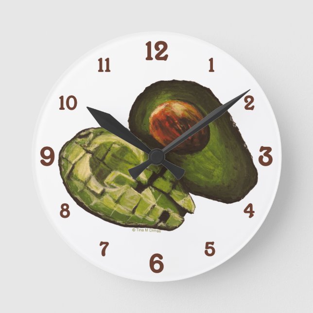 Avocado Acrylic Wall Clock (Front)
