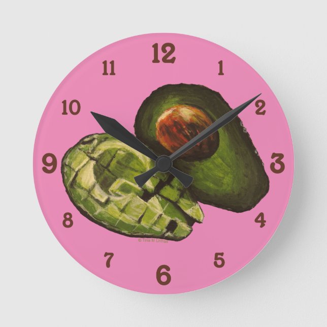 Avocado Acrylic Wall Clock (Front)