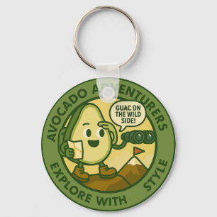 Avocado Adventurers Explore With Style Keychain