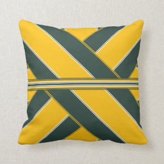 Avocado and Cheddar Ribbonesque Throw Pillow